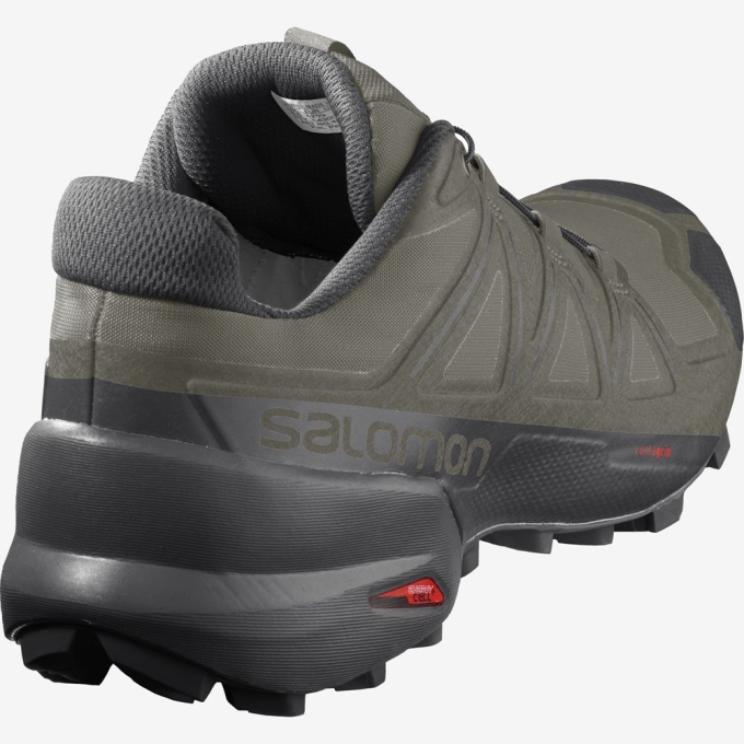 Armygreen Salomon SPEEDCROSS 5 Men's Trail Running Shoes | AE-180DFXW