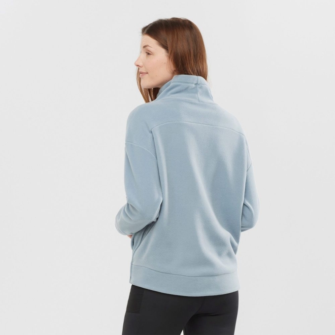 Ashley Blue Salomon OUTLIFE MIDLAYER W Crewneck Women's Pullover | AE-704BUCJ