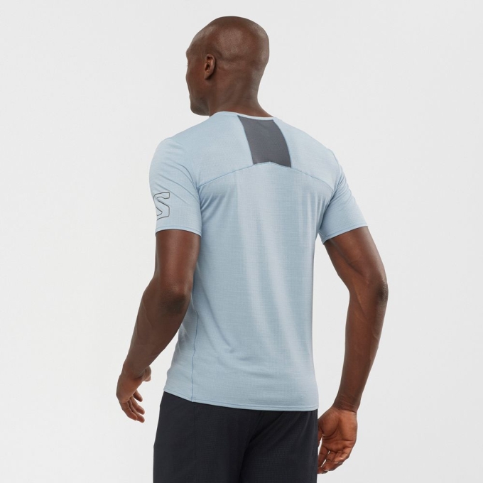 Ashley Blue Salomon XA TRAIL Short Sleeve Men's T Shirts | AE-058GPFH