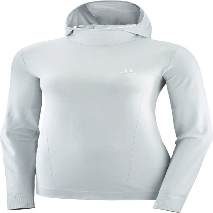 Azure Salomon COMET SEAMLESS HOODIE Women's Midlayers | AE-310UGDH