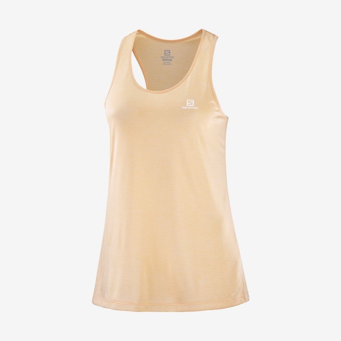 Beige Salomon AGILE W Women's Tank | AE-731NUKX