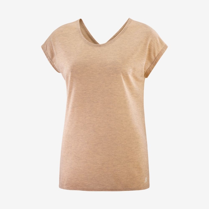 Beige Salomon COMET SHAPED W Women's Tank | AE-781ONVZ