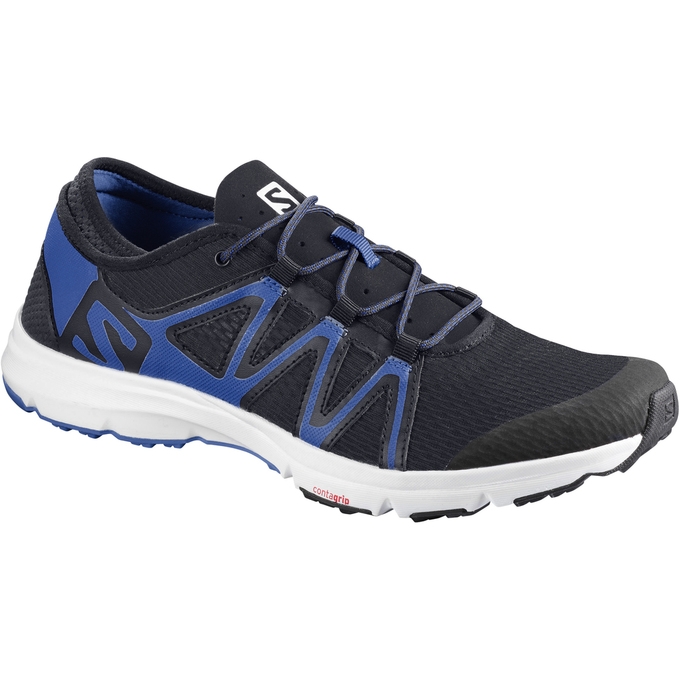 Black / Blue Salomon CROSSAMPHIBIAN SWIFT Men\'s Water Shoes | AE-507HEOD