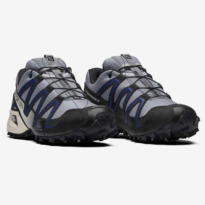 Black / Blue Salomon SPEEDCROSS 3 Men's Sneakers | AE-915UZVJ