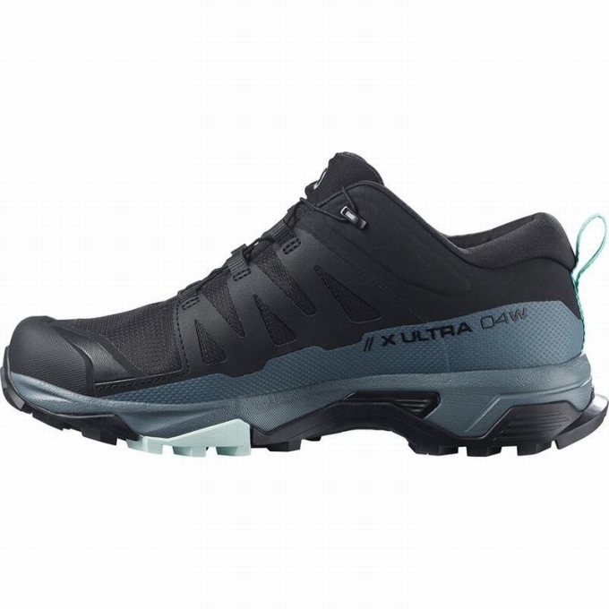 Black / Blue Salomon X ULTRA 4 GORE-TEX Women's Hiking Shoes | AE-298TELW