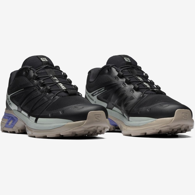 Black / Gray Salomon XT-WINGS 2 Men's Sneakers | AE-265GWJU