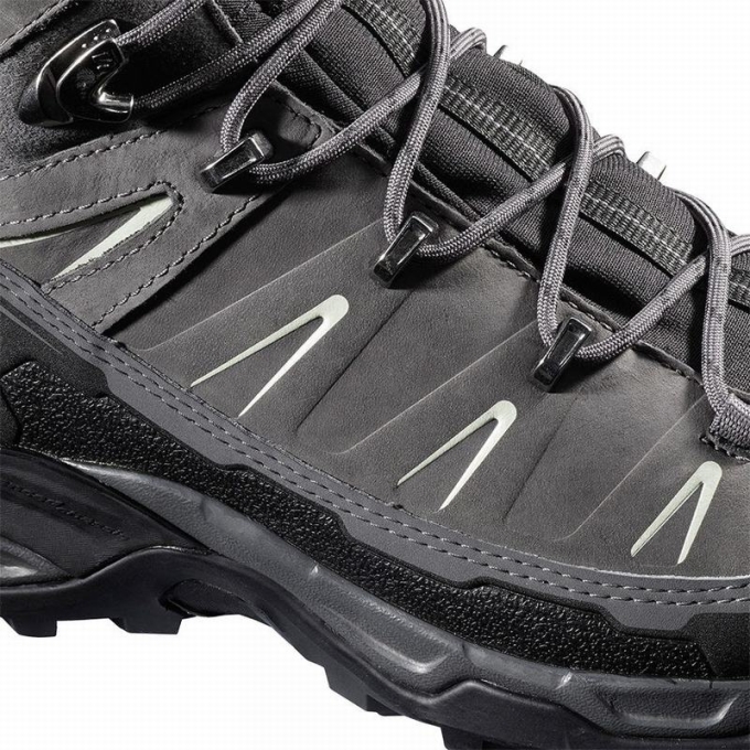 Black / Grey Salomon X ULTRA TREK GORE-TEX Women's Hiking Boots | AE-640QWNF