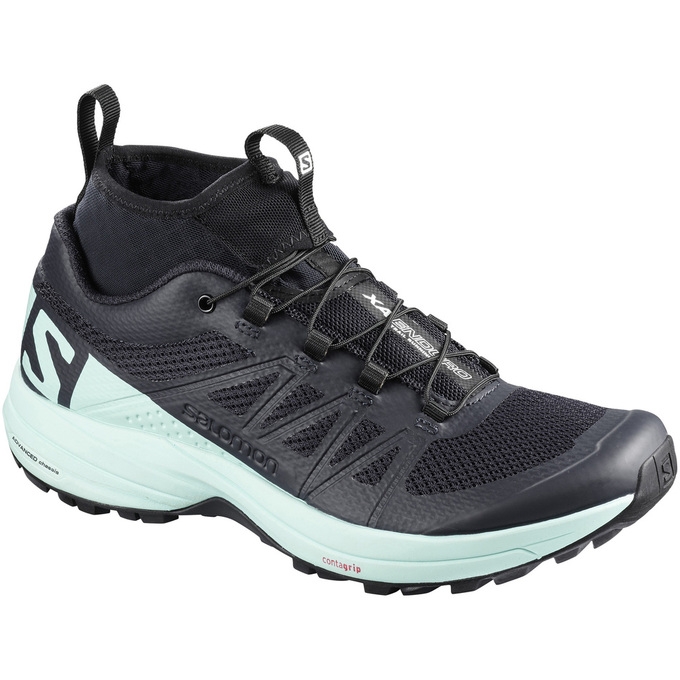 Black / Light Blue Salomon XA ENDURO W Women\'s Trail Running Shoes | AE-948EHYG