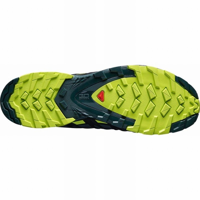 Black / Light Green Salomon XA PRO 3D V8 GORE-TEX Men's Trail Running Shoes | AE-629CZND