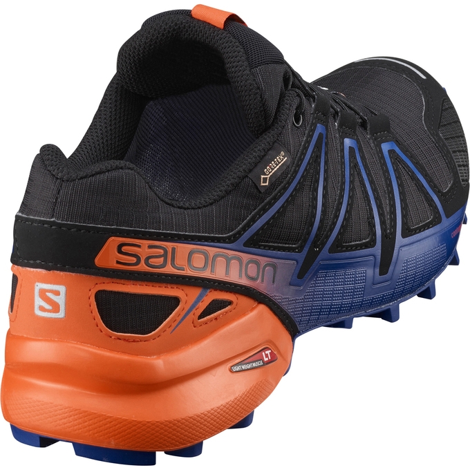 Black / Navy / Orange Salomon SPEEDCROSS 4 GTX LTD Men's Trail Running Shoes | AE-175ZGTX