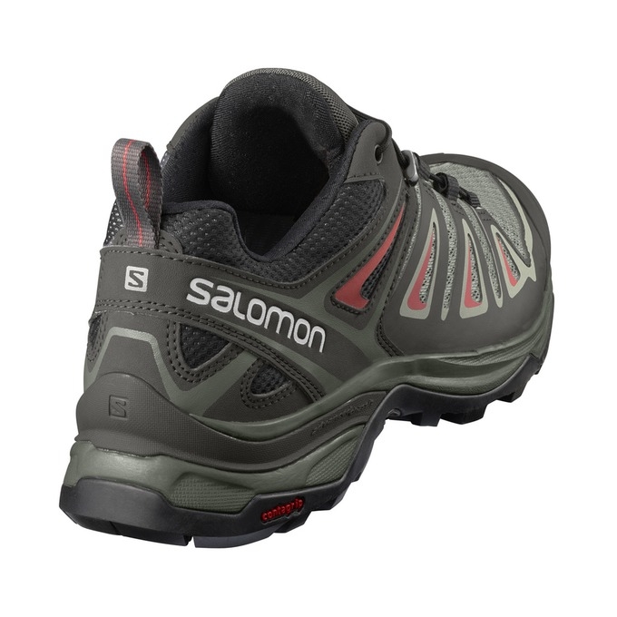 Black / Olive Salomon X ULTRA 3 W Women's Hiking Shoes | AE-589BCTN