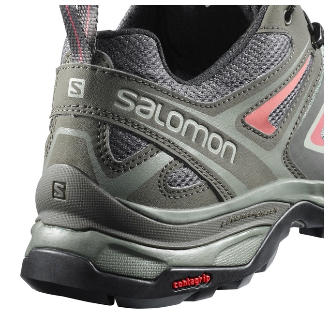 Black / Olive Salomon X ULTRA 3 W Women's Hiking Shoes | AE-589BCTN