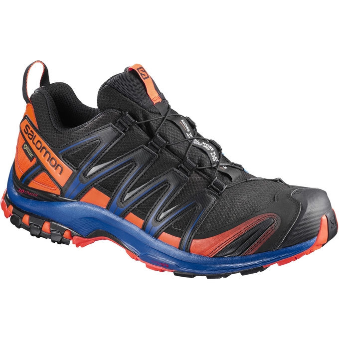 Black / Orange / Blue Salomon XA PRO 3D GTX LTD Men\'s Trail Running Shoes | AE-315YFSZ