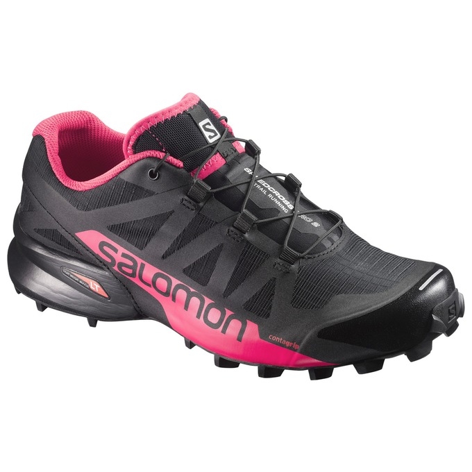 Black / Pink Salomon SPEEDCROSS PRO 2 W Women\'s Trail Running Shoes | AE-290GODV