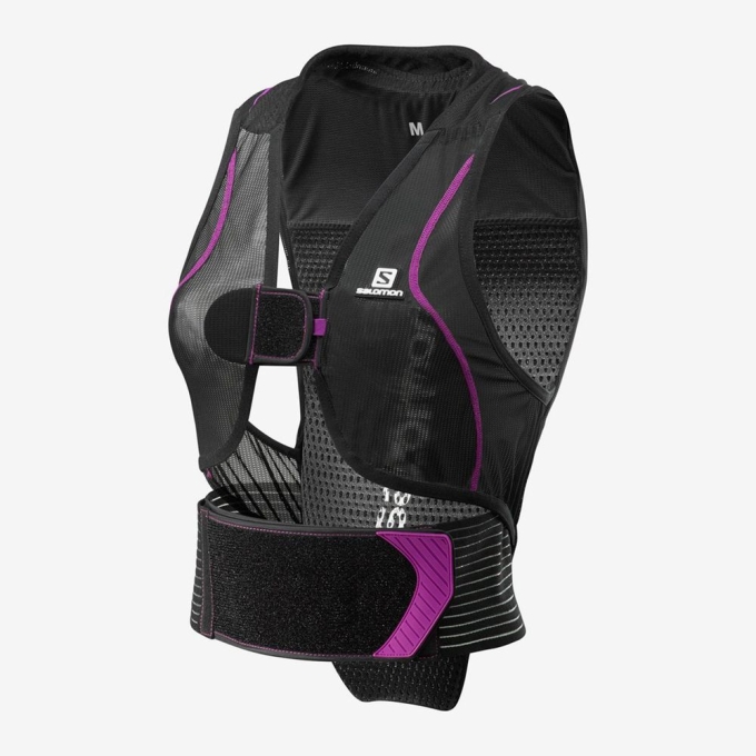 Black / Purple Salomon FLEXCELL BACK PROTECTION Women's Packs | AE-387WTVZ