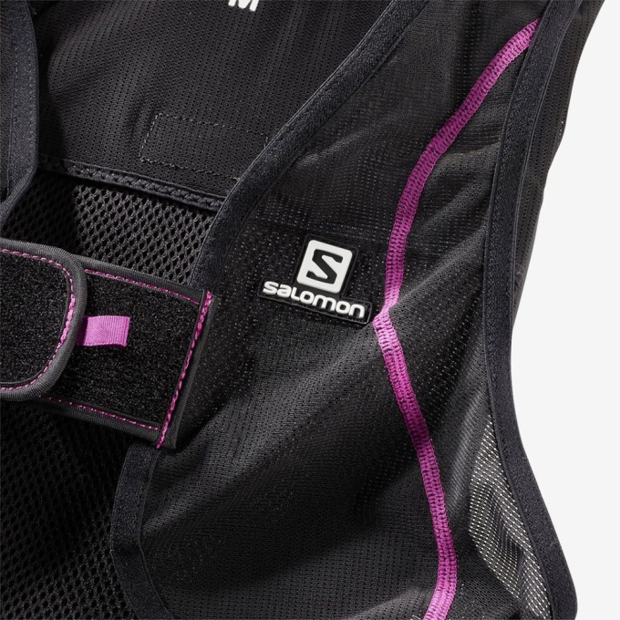 Black / Purple Salomon FLEXCELL BACK PROTECTION Women's Packs | AE-387WTVZ