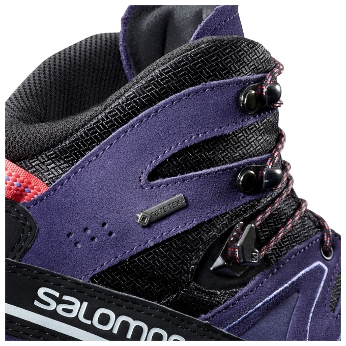 Black / Purple Salomon X ALP MID LTR GTX W Women's Hiking Boots | AE-852PZGB