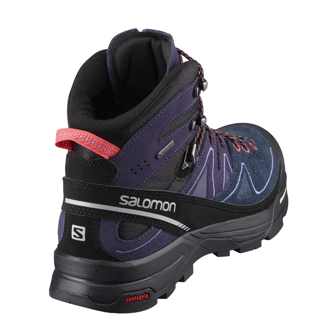 Black / Purple Salomon X ALP MID LTR GTX W Women's Hiking Boots | AE-852PZGB