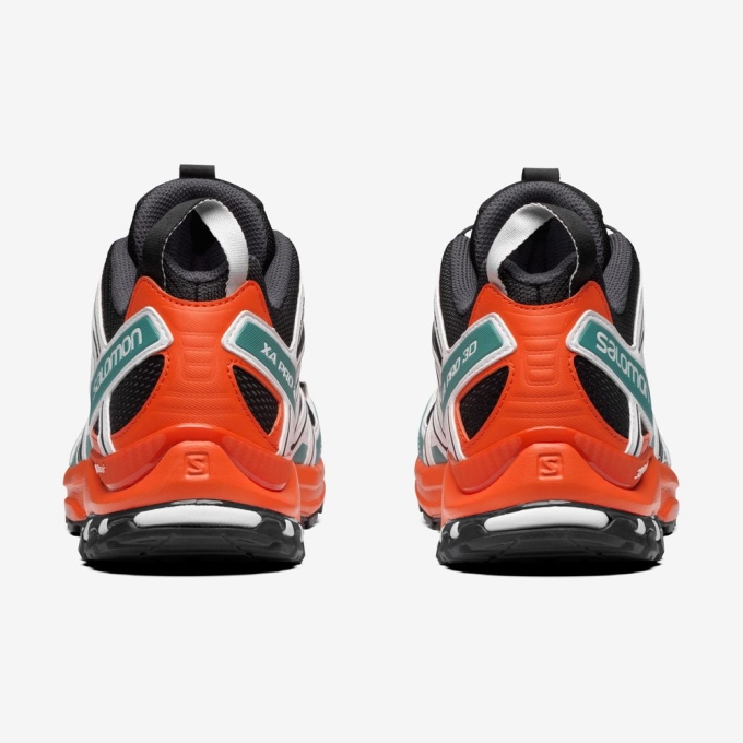 Black / Red Orange Salomon XA PRO 3D Men's Sneakers | AE-184OBFG