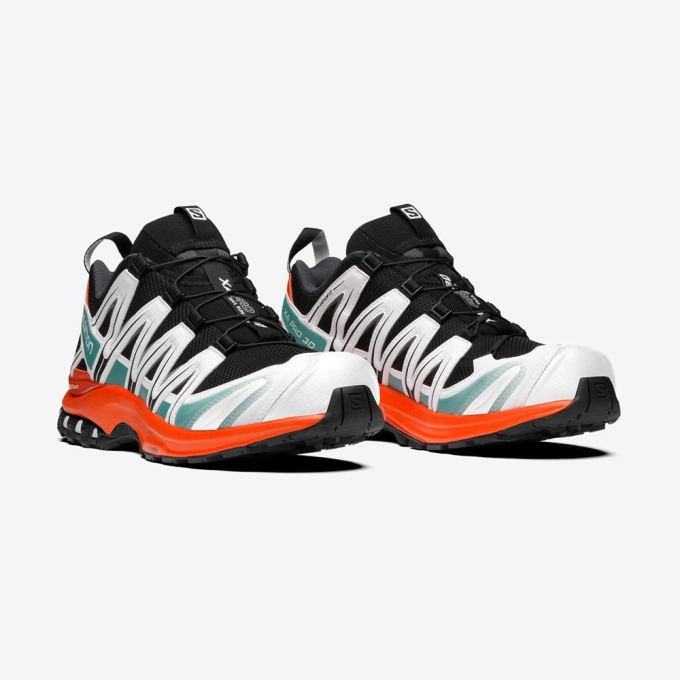 Black / Red Orange Salomon XA PRO 3D Men's Sneakers | AE-184OBFG