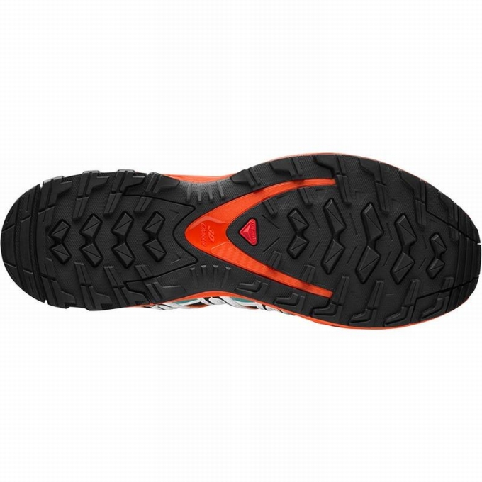 Black / Red Orange Salomon XA PRO 3D Men's Trail Running Shoes | AE-379BTNV