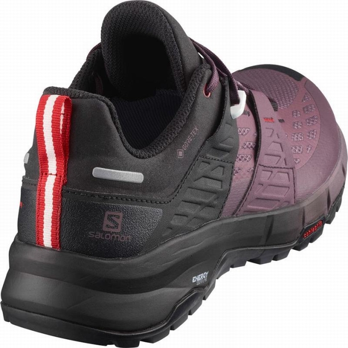 Black / Red Salomon ODYSSEY GTX W Women's Hiking Shoes | AE-457SDQI