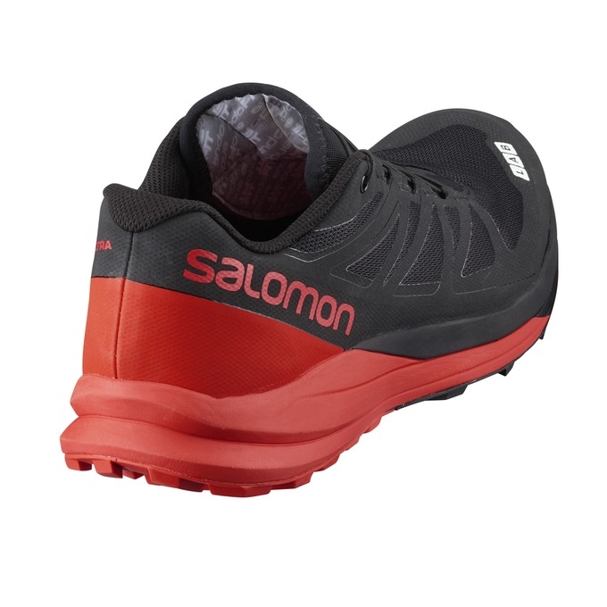 Black / Red Salomon S/LAB SENSE ULTRA Men's Trail Running Shoes | AE-829QOYX