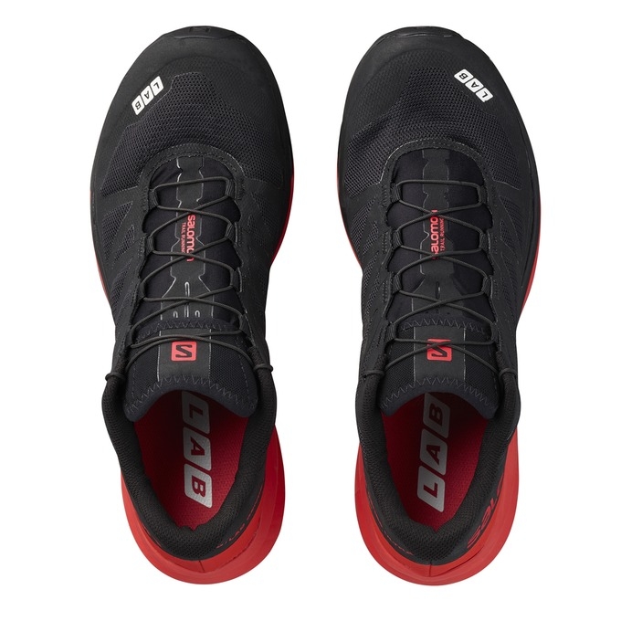 Black / Red Salomon S/LAB SENSE ULTRA Men's Trail Running Shoes | AE-829QOYX