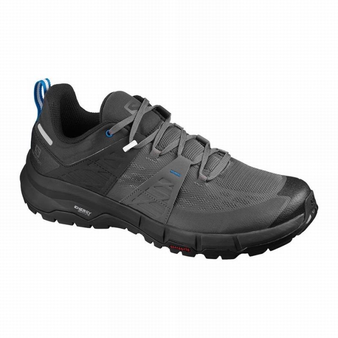 Black / Royal Salomon ODYSSEY Men\'s Hiking Shoes | AE-309KAEY