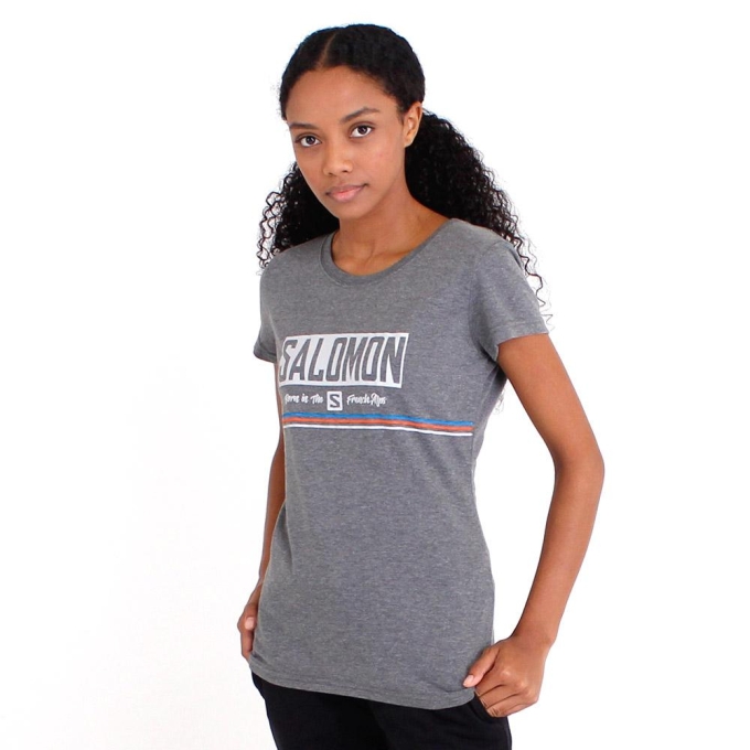 Black Salomon 1947 SS W Women's T Shirts | AE-810QHGX