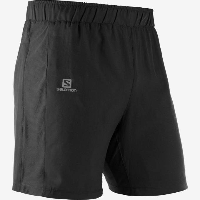 Black Salomon AGILE 2IN1 Men's Shorts | AE-796RUCB