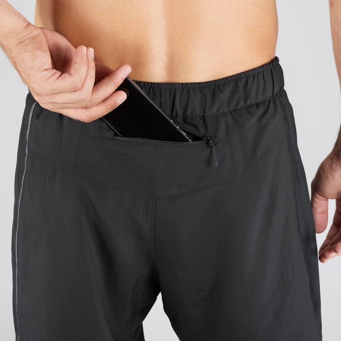 Black Salomon AGILE 2IN1 Men's Shorts | AE-796RUCB