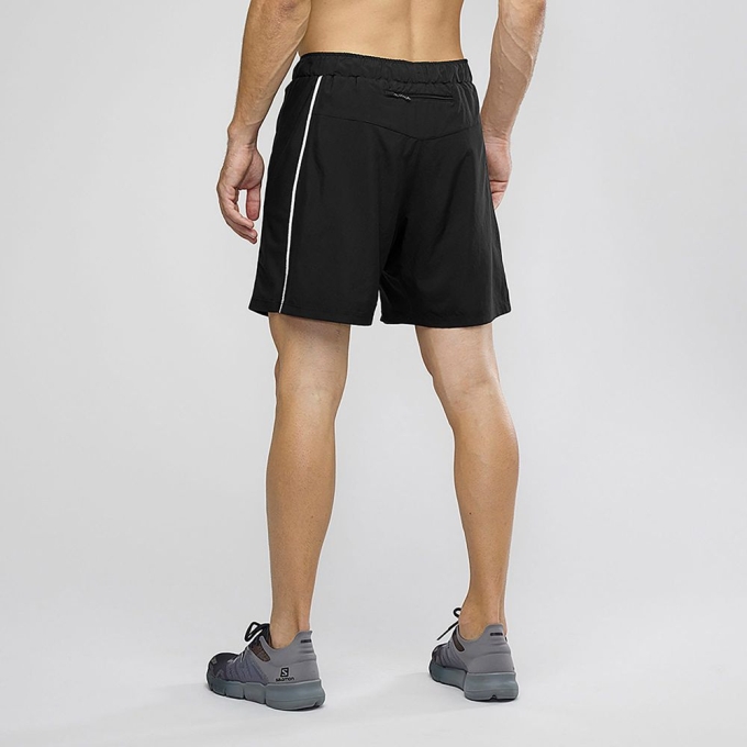 Black Salomon AGILE 2IN1 Men's Shorts | AE-796RUCB