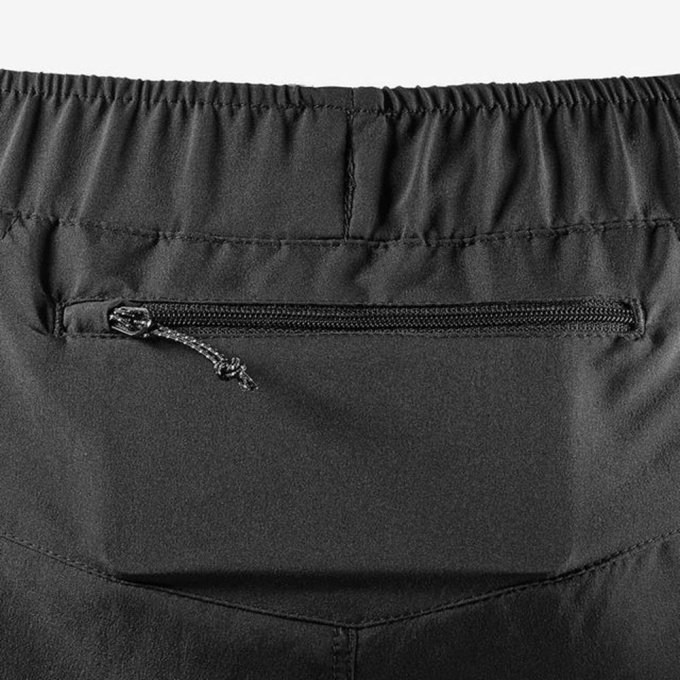 Black Salomon AGILE 5 RUNNING Men's Shorts | AE-927BQZI