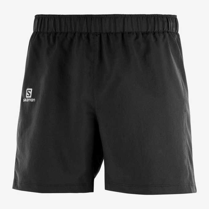 Black Salomon AGILE 5 RUNNING Men's Shorts | AE-927BQZI