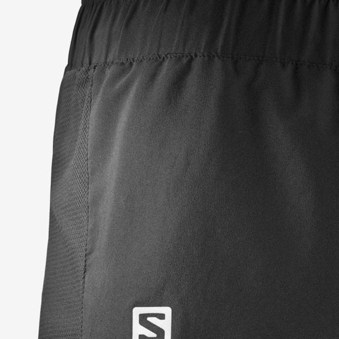 Black Salomon AGILE 5 RUNNING Men's Shorts | AE-927BQZI