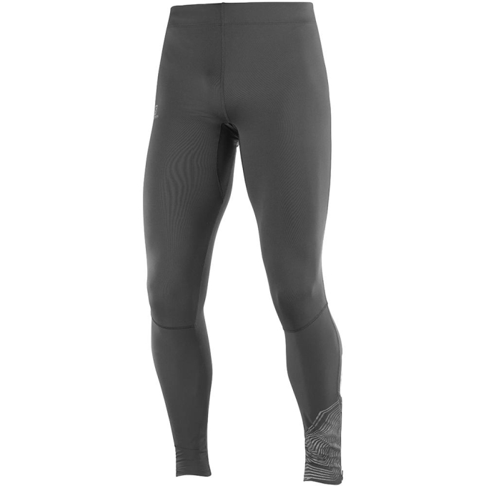 Black Salomon AGILE LONG M Men's Tights | AE-912AWGQ