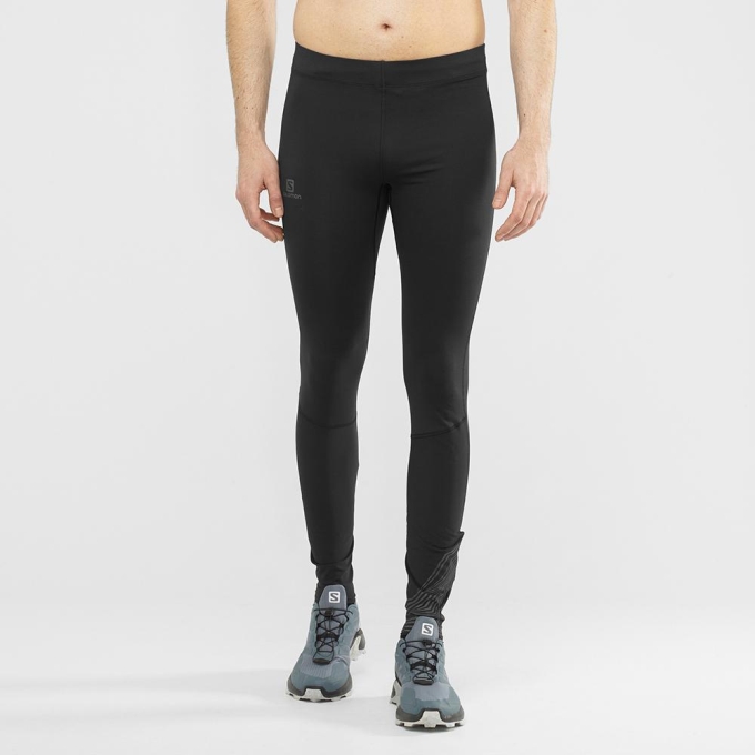 Black Salomon AGILE LONG M Men's Tights | AE-912AWGQ