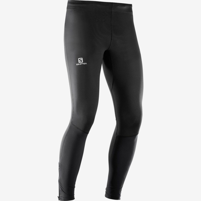 Black Salomon AGILE LONG Men's Tights | AE-984PYBD