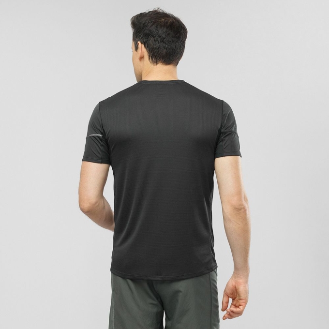 Black Salomon AGILE Men's Tops | AE-392EXSB