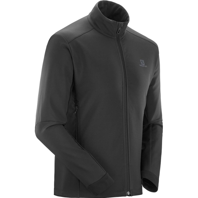 Black Salomon AGILE SOFTSHELL JKT M Men's Jackets | AE-028SGCJ