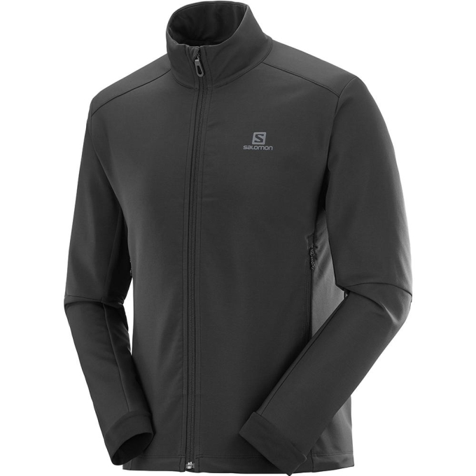 Black Salomon AGILE SOFTSHELL JKT M Men\'s Jackets | AE-028SGCJ