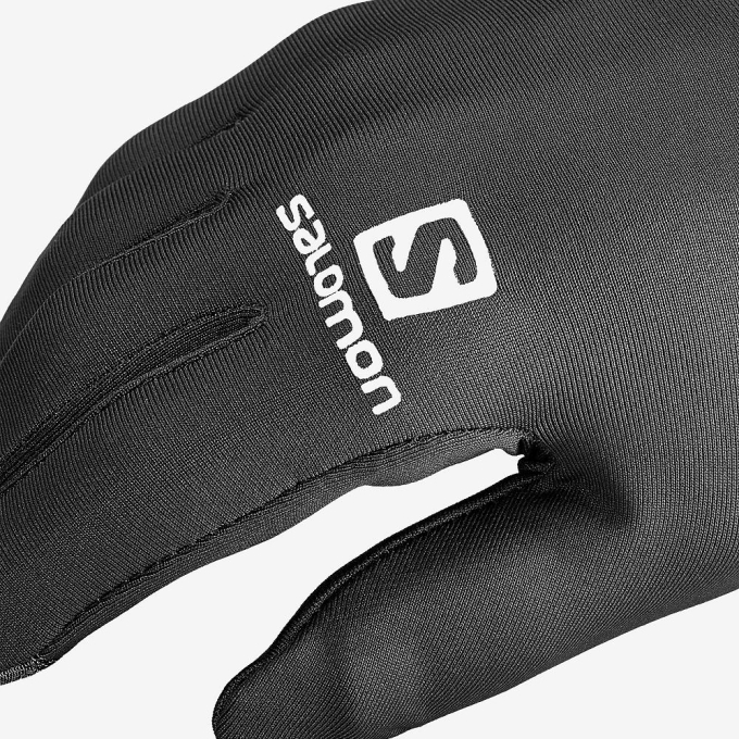 Black Salomon AGILE WARM U Men's Gloves | AE-079VMQR