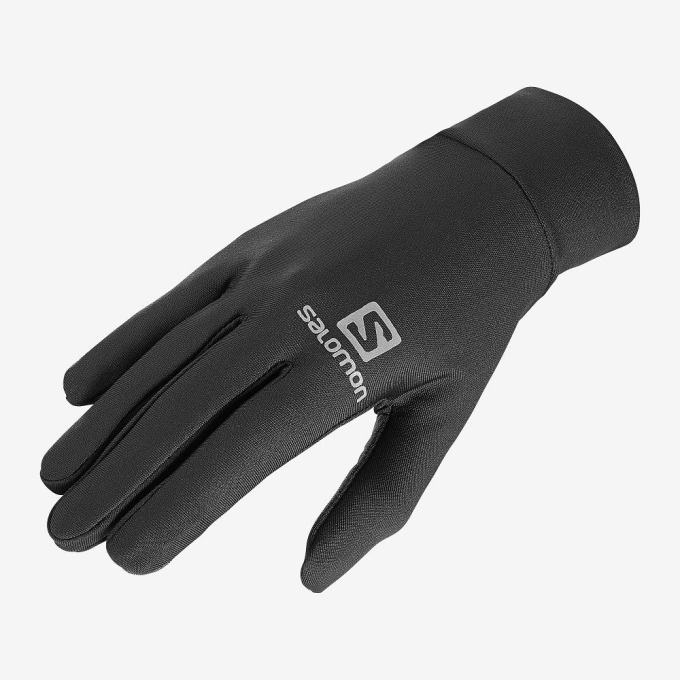 Black Salomon AGILE WARM U Men's Gloves | AE-079VMQR