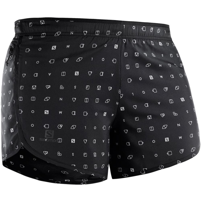 Black Salomon AGILE W Women's Shorts | AE-731KILQ