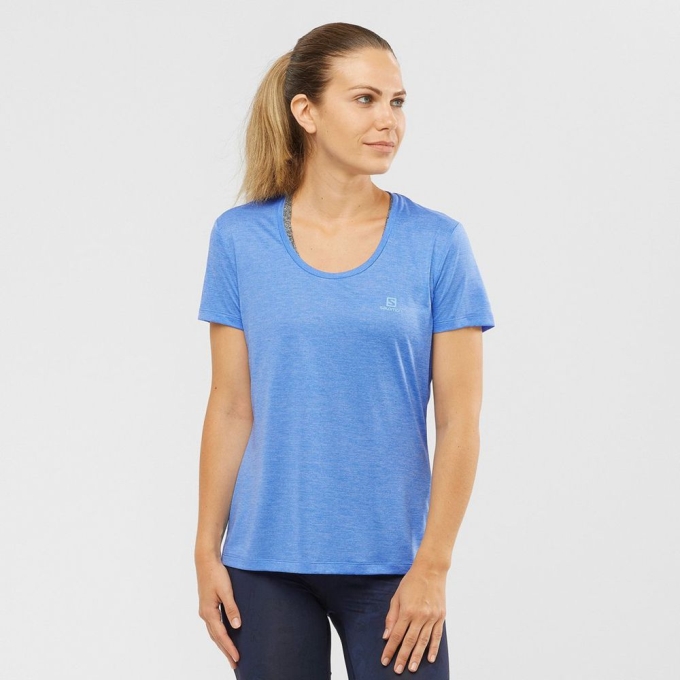 Black Salomon AGILE Women's T Shirts | AE-734VYJE