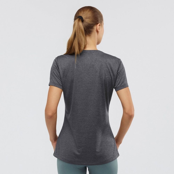 Black Salomon AGILE Women's T Shirts | AE-734VYJE