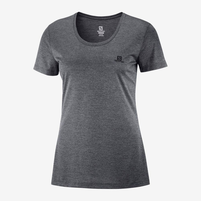 Black Salomon AGILE Women's T Shirts | AE-734VYJE