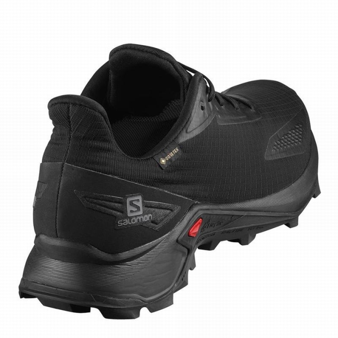 Black Salomon ALPHACROSS BLAST GTX Men's Trail Running Shoes | AE-294KMGU