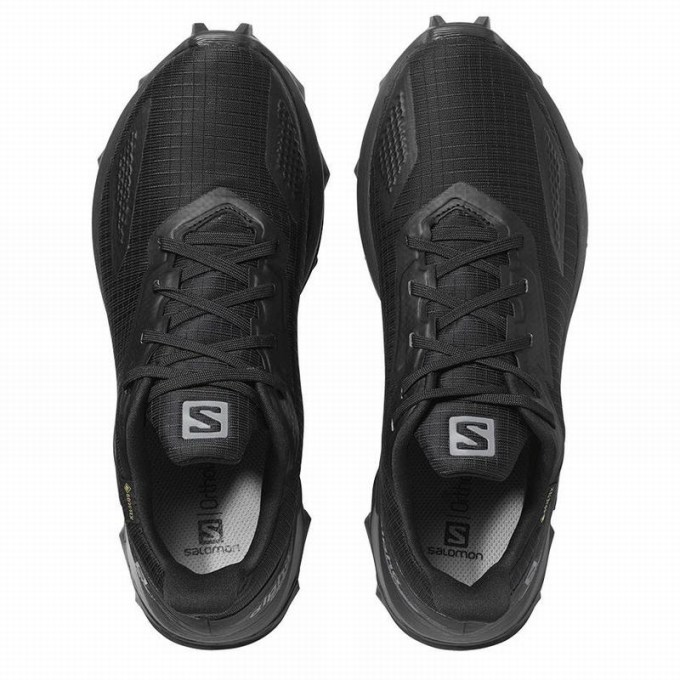 Black Salomon ALPHACROSS BLAST GTX W Women's Trail Running Shoes | AE-093FVMI